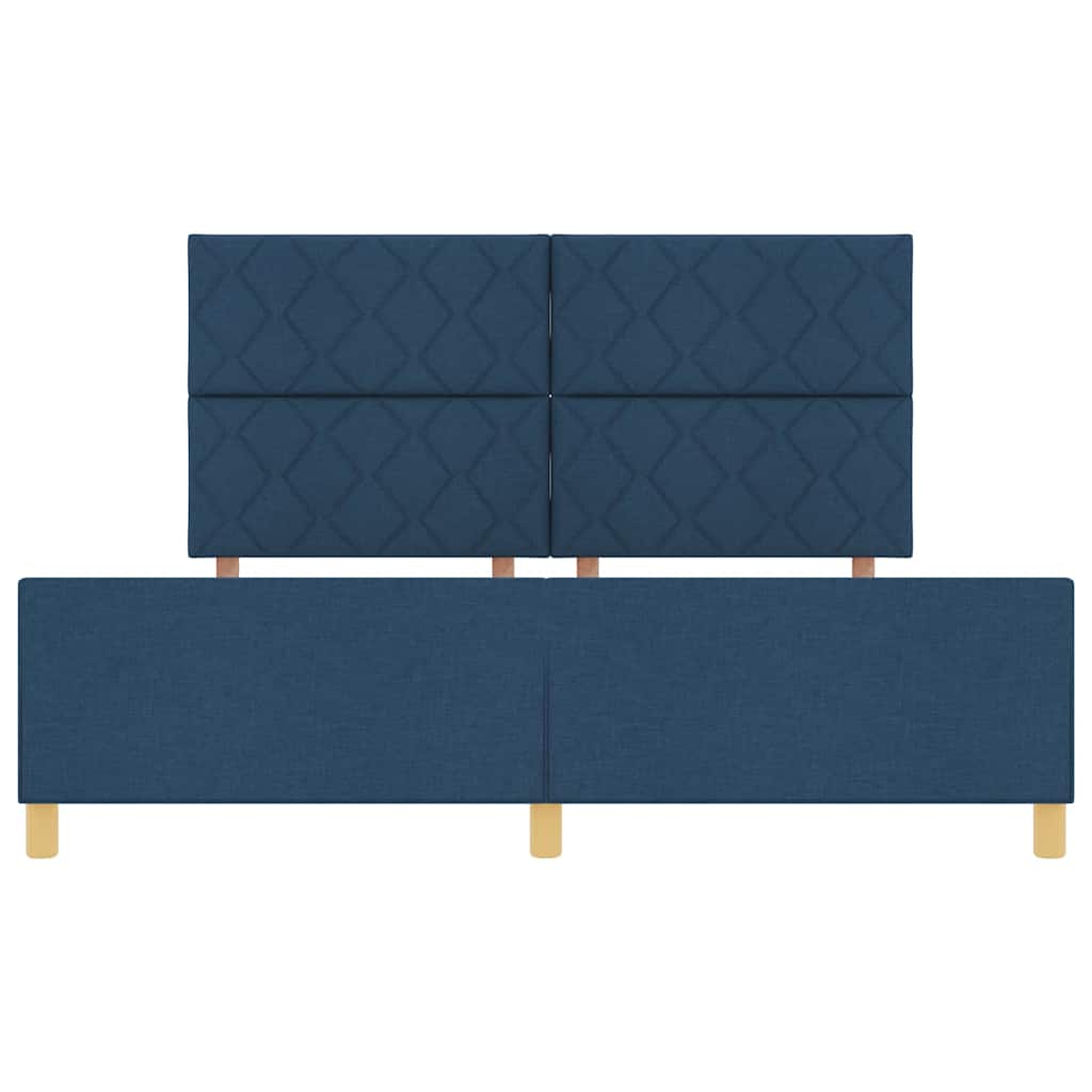 Bedframe met hoofdeinde Blauw 180 x 200 cm Stof