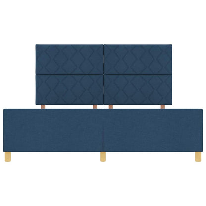 Bedframe met hoofdeinde Blauw 180 x 200 cm Stof