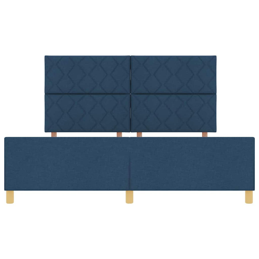 Bedframe met hoofdeinde Blauw 180 x 200 cm Stof