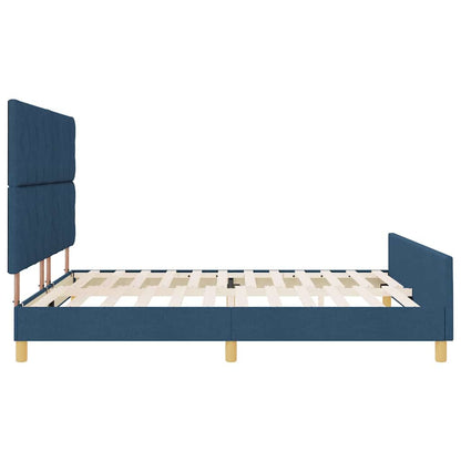 Bedframe met hoofdeinde Blauw 180 x 200 cm Stof