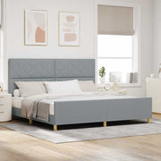 Bedframe lichtgrijs 200 x 200 cm stof