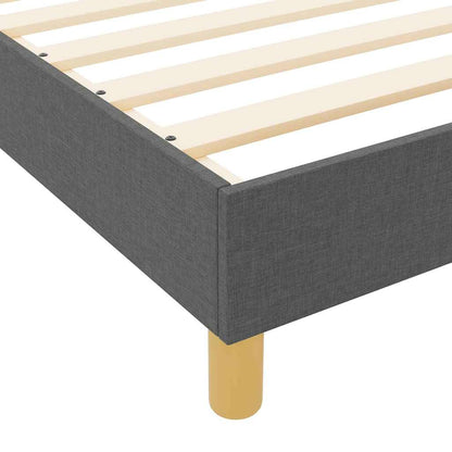 Bedframe met hoofdeinde Donkergrijs 200 x 200 cm Stof