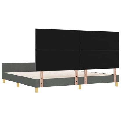 Bedframe met hoofdeinde Donkergrijs 200 x 200 cm Stof