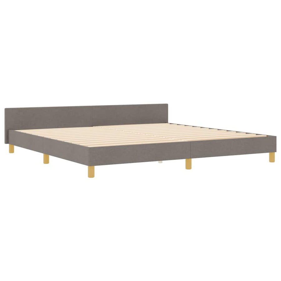 Bedframe met hoofdeinde Taupe 200 x 200 cm Stof