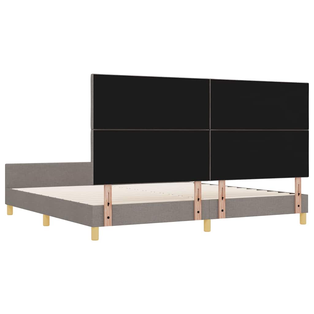 Bedframe met hoofdeinde Taupe 200 x 200 cm Stof