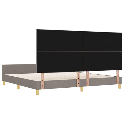 Bedframe met hoofdeinde Taupe 200 x 200 cm Stof