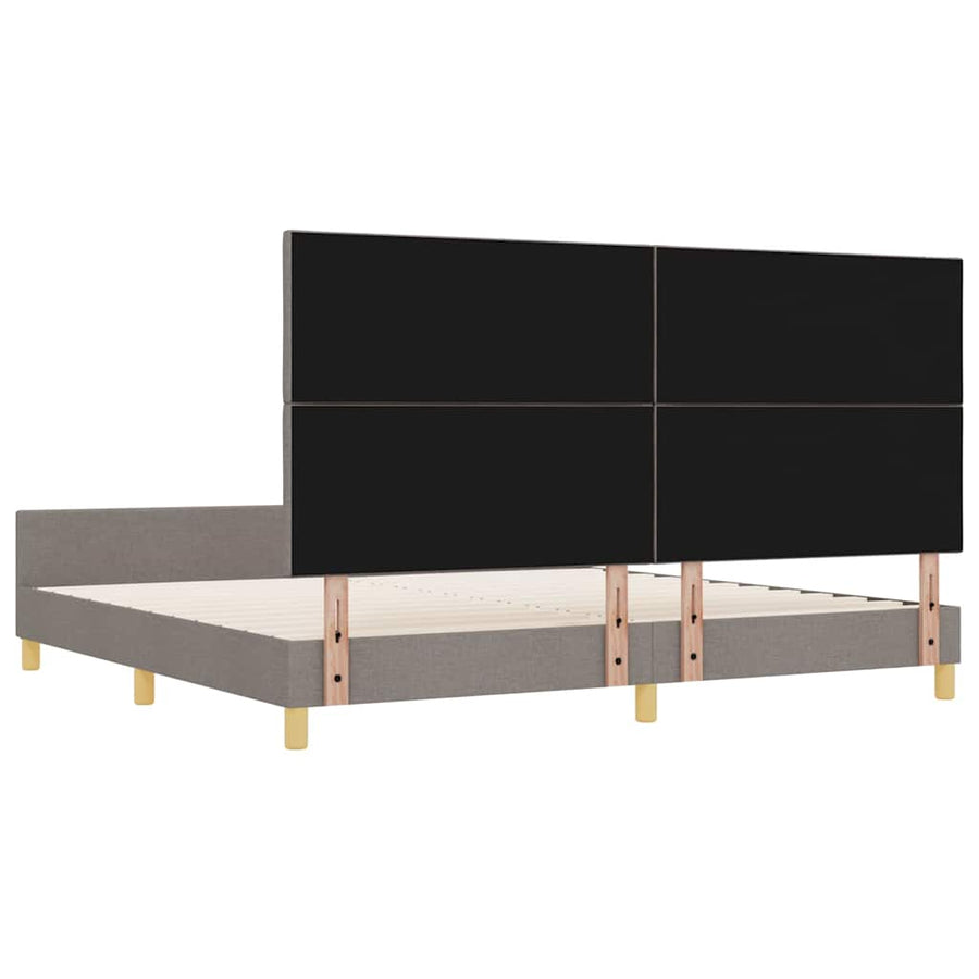 Bedframe met hoofdeinde Taupe 200 x 200 cm Stof