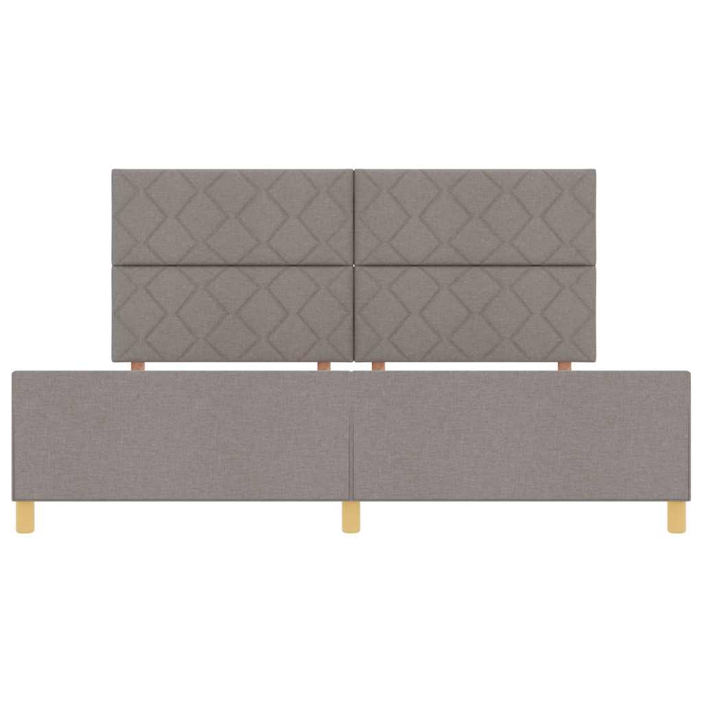 Bedframe met hoofdeinde Taupe 200 x 200 cm Stof