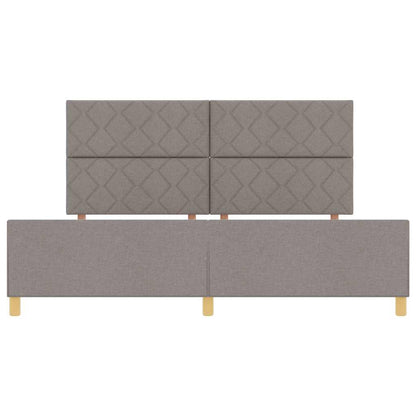 Bedframe met hoofdeinde Taupe 200 x 200 cm Stof