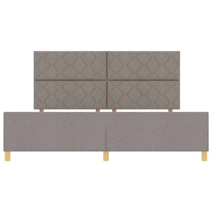 Bedframe met hoofdeinde Taupe 200 x 200 cm Stof