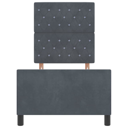 Boxspringbed met hoofdeinde Donkergrijs 80 x 200 cm Fluweel