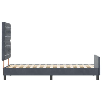 Boxspringbed met hoofdeinde Donkergrijs 80 x 200 cm Fluweel