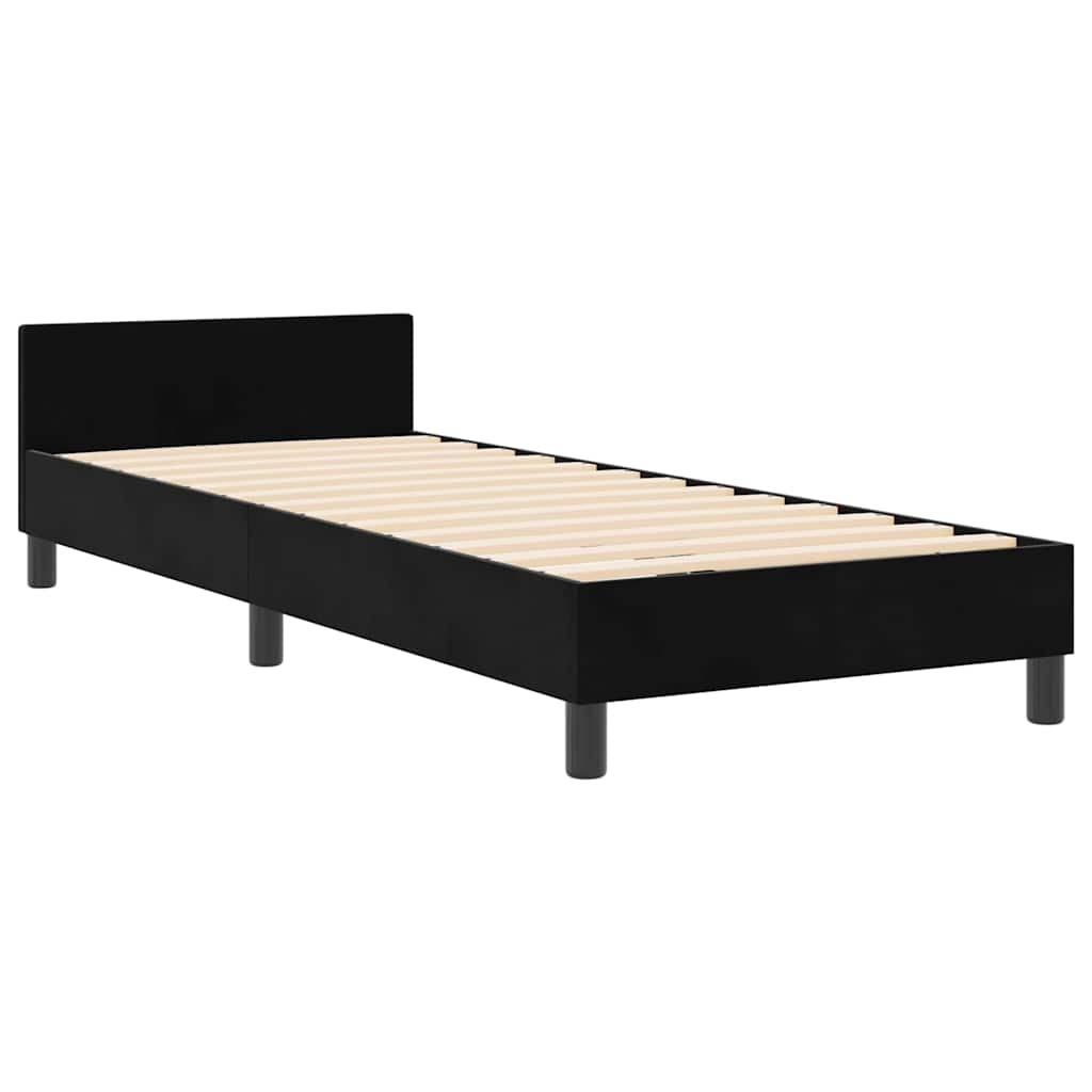 Boxspringbed met hoofdeinde Zwart 80 x 200 cm Fluweel