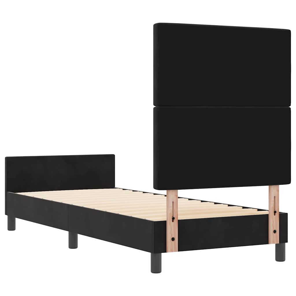 Boxspringbed met hoofdeinde Zwart 80 x 200 cm Fluweel