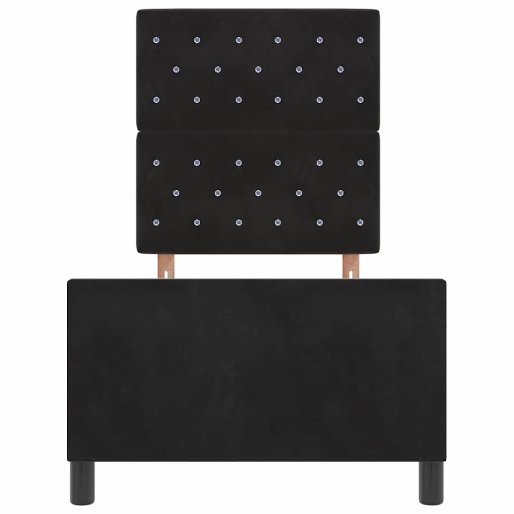 Boxspringbed met hoofdeinde Zwart 80 x 200 cm Fluweel
