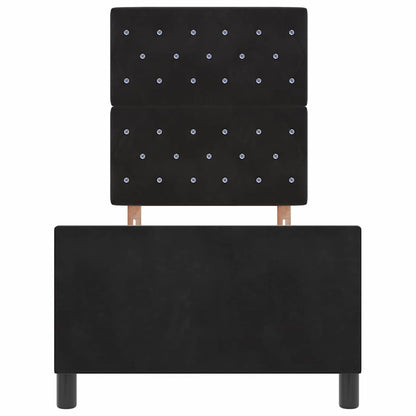 Boxspringbed met hoofdeinde Zwart 80 x 200 cm Fluweel
