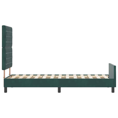 Boxspringbed met hoofdeinde Donkergroen 80 x 200 cm Fluweel
