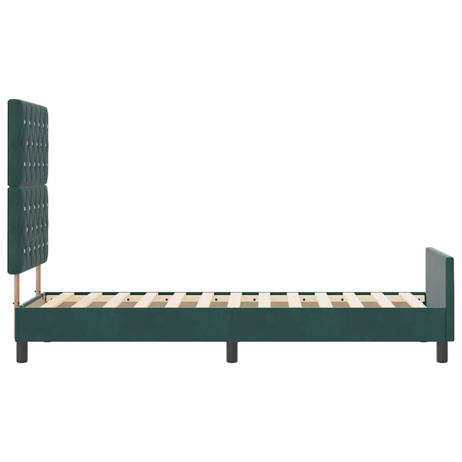 Boxspringbed met hoofdeinde Donkergroen 80 x 200 cm Fluweel