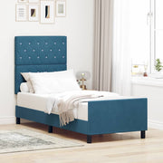 Boxspringbed 80x200 cm donkerblauw fluweel