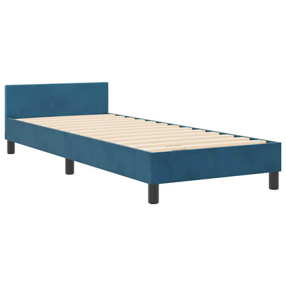 Boxspringbed met hoofdeinde Donkerblauw 80 x 200 cm Fluweel