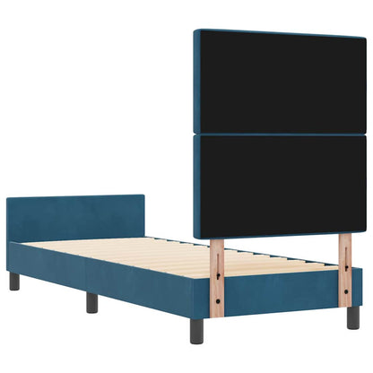 Boxspringbed met hoofdeinde Donkerblauw 80 x 200 cm Fluweel