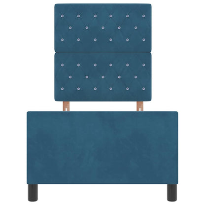 Boxspringbed met hoofdeinde Donkerblauw 80 x 200 cm Fluweel