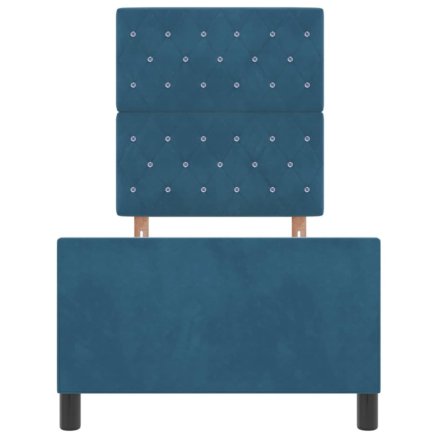 Boxspringbed met hoofdeinde Donkerblauw 80 x 200 cm Fluweel