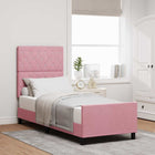 Boxspringbed 80x200 cm roze fluweel
