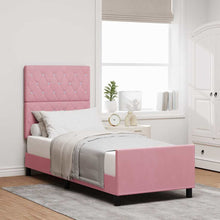 Boxspringbed met hoofdeinde Roze 80 x 200 cm Fluweel