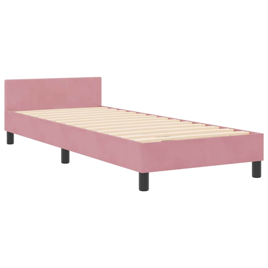 Boxspringbed met hoofdeinde Roze 80 x 200 cm Fluweel
