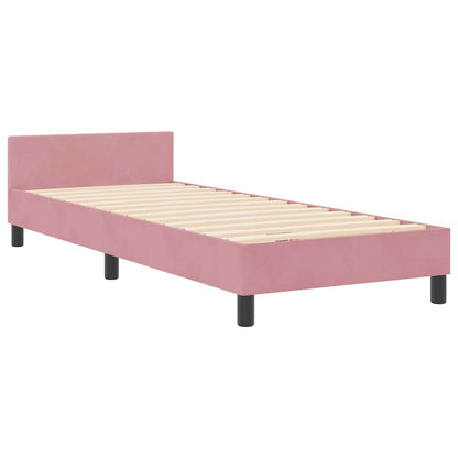 Boxspringbed met hoofdeinde Roze 80 x 200 cm Fluweel