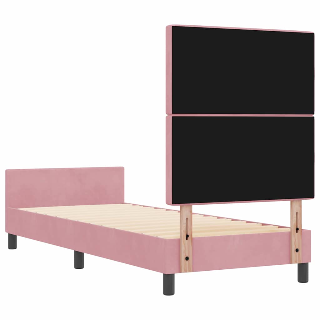 Boxspringbed met hoofdeinde Roze 80 x 200 cm Fluweel