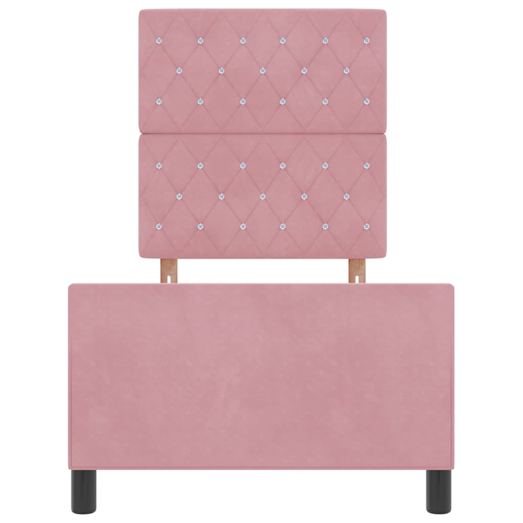 Boxspringbed met hoofdeinde Roze 80 x 200 cm Fluweel