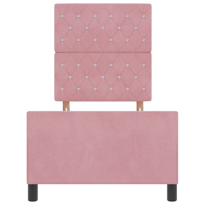 Boxspringbed met hoofdeinde Roze 80 x 200 cm Fluweel