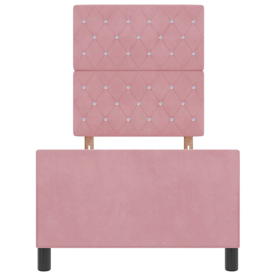 Boxspringbed met hoofdeinde Roze 80 x 200 cm Fluweel