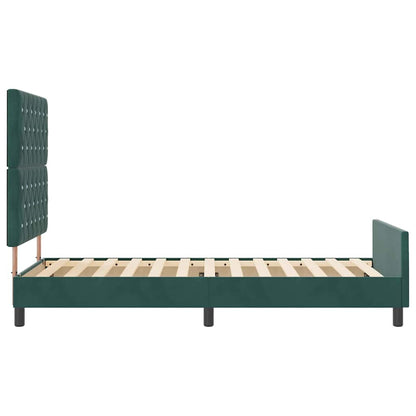Boxspringbed met hoofdeinde Donkergroen 90 x 190 cm Fluweel