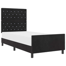 Boxspringbed met hoofdeinde Zwart 90 x 200 cm Fluweel
