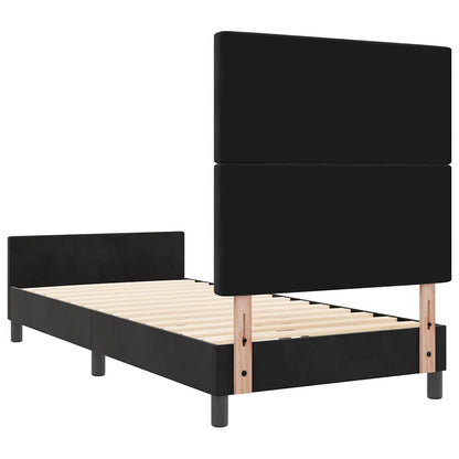 Boxspringbed met hoofdeinde Zwart 90 x 200 cm Fluweel