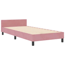 Bedframe met hoofdeinde Roze 90 x 200 cm Fluweel