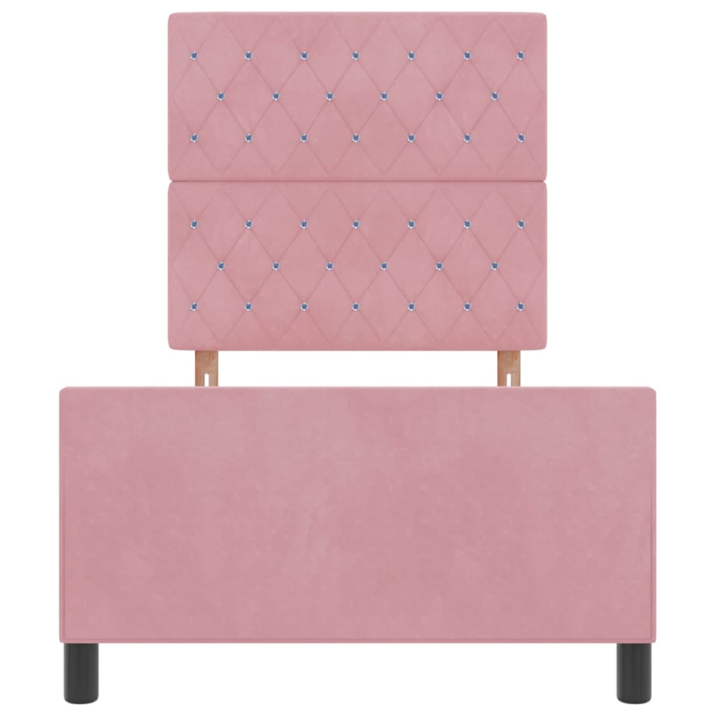 Bedframe met hoofdeinde Roze 90 x 200 cm Fluweel