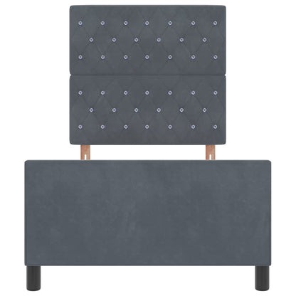 Boxspringbed met hoofdeinde Donkergrijs 100 x 200 cm Fluweel