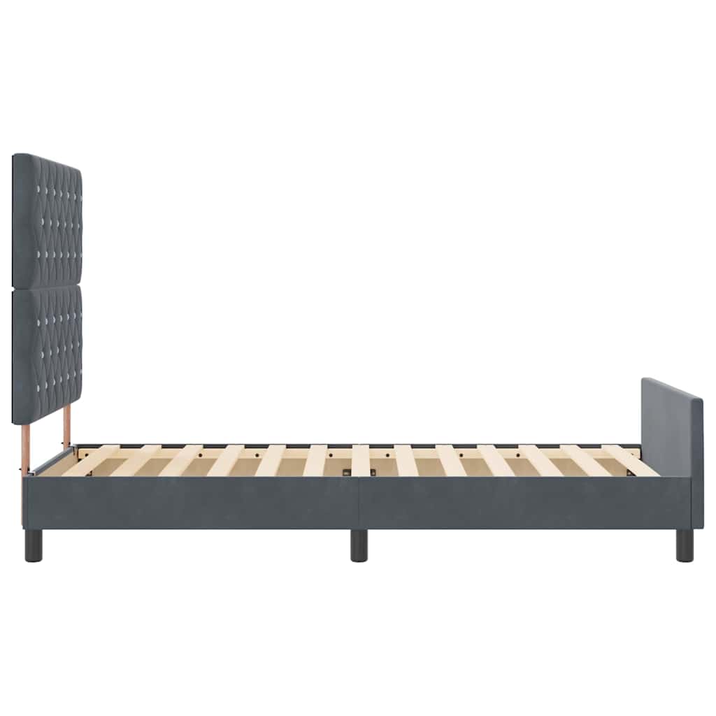 Boxspringbed met hoofdeinde Donkergrijs 100 x 200 cm Fluweel