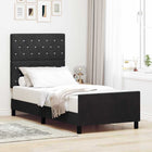Boxspringbed 100x200 cm zwart fluweel