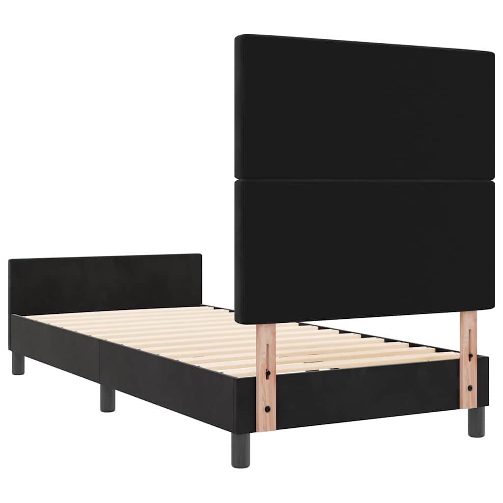 Boxspringbed met hoofdeinde Zwart 100 x 200 cm Fluweel