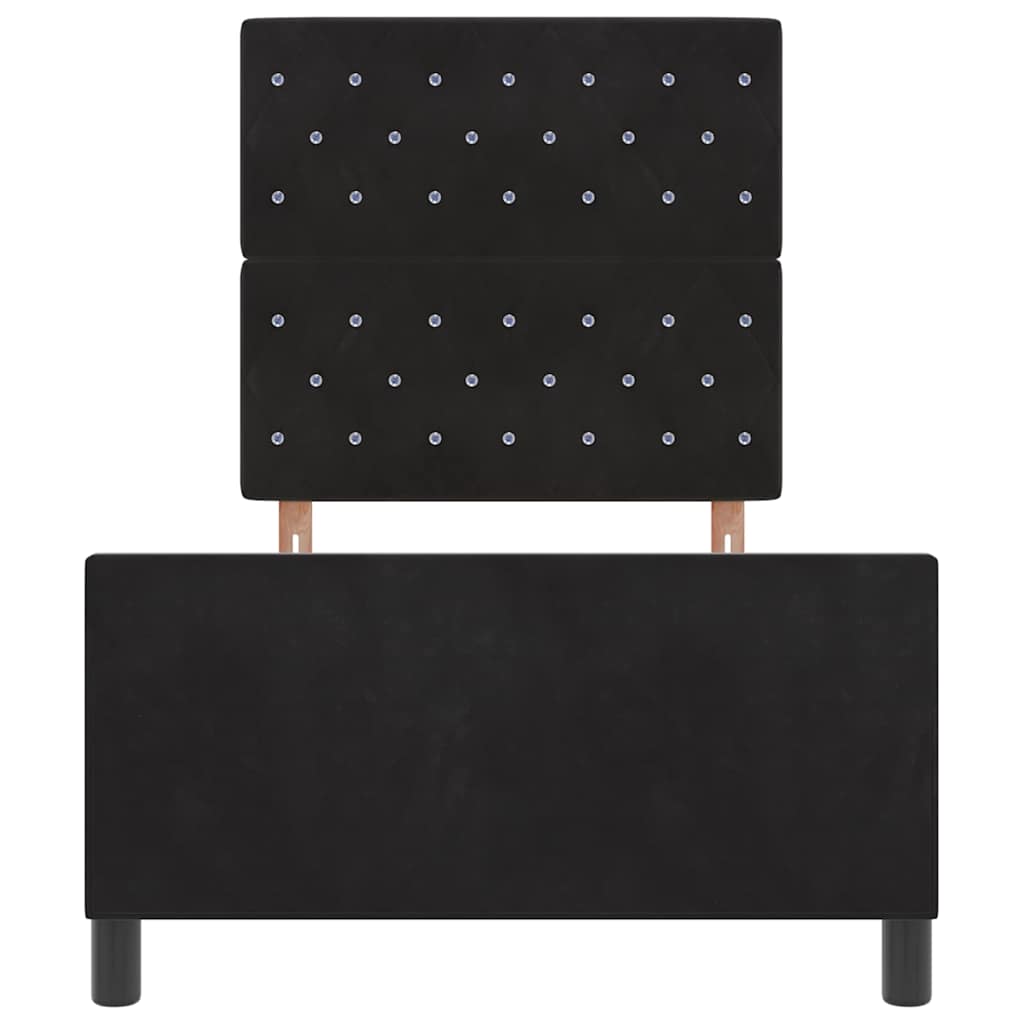Boxspringbed met hoofdeinde Zwart 100 x 200 cm Fluweel