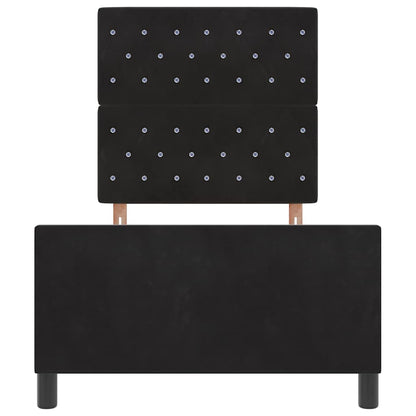 Boxspringbed met hoofdeinde Zwart 100 x 200 cm Fluweel