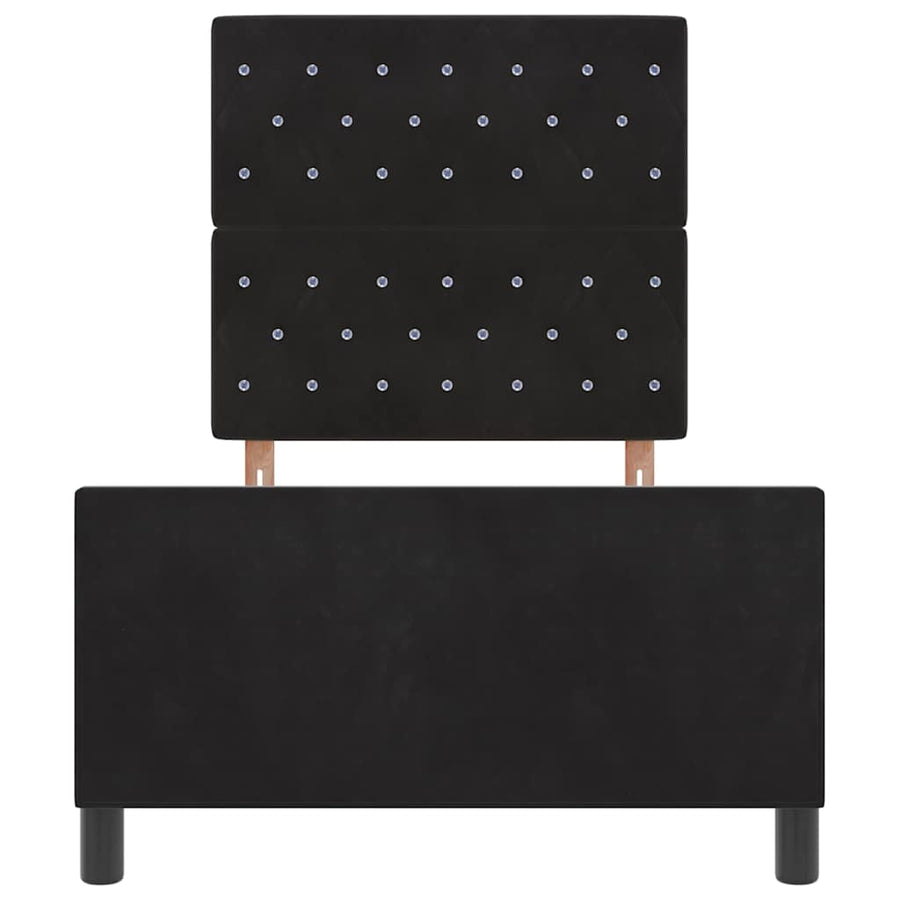 Boxspringbed met hoofdeinde Zwart 100 x 200 cm Fluweel