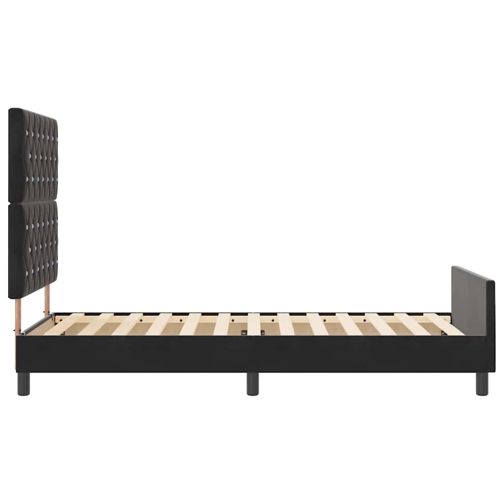 Boxspringbed met hoofdeinde Zwart 100 x 200 cm Fluweel
