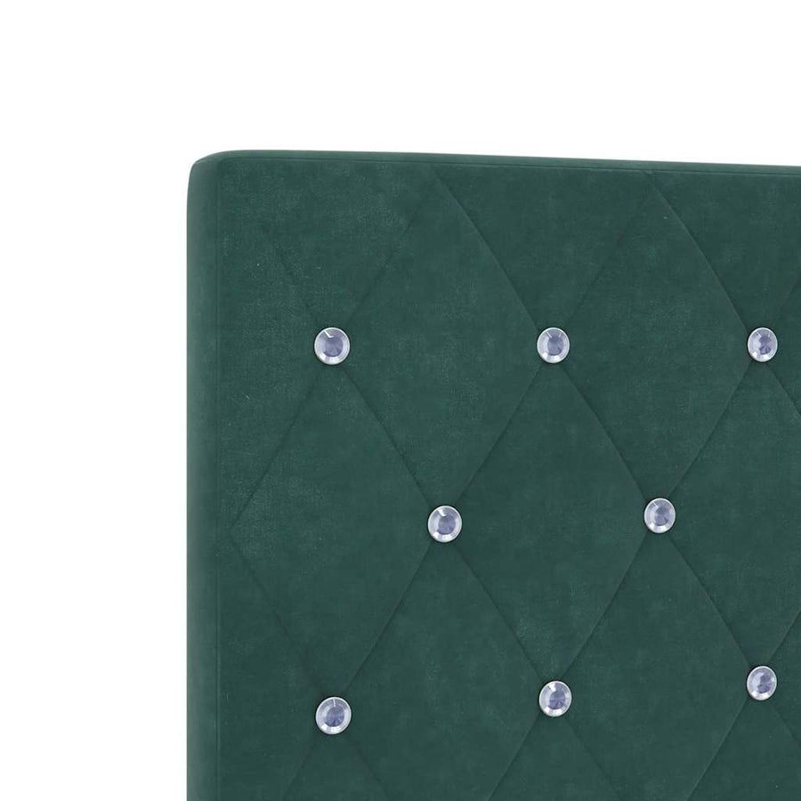 Boxspringbed met hoofdeinde Donkergroen 100 x 200 cm Fluweel