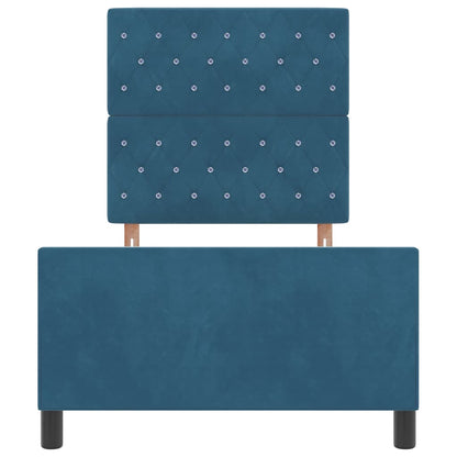 Boxspringbed met hoofdeinde Donkerblauw 100 x 200 cm Fluweel